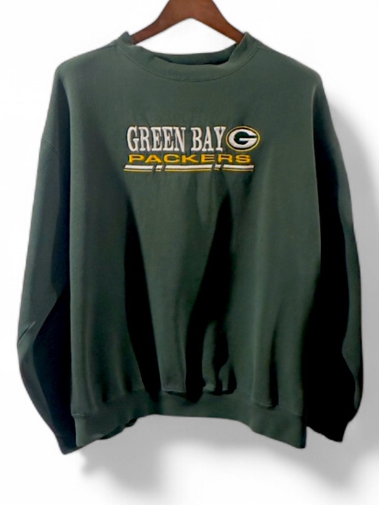 NFL Other - Vintage NFL Green Bay Packers Embroidered Green Crewneck Sweatshirt Size XL